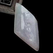 糯冰种淡紫罗兰飘翠缅甸翡翠信手拈花挂件