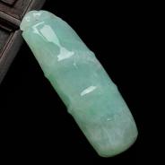 糯冰种飘翠缅甸翡翠节节高挂件