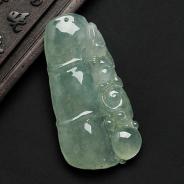 冰种晴水缅甸翡翠节节高挂件