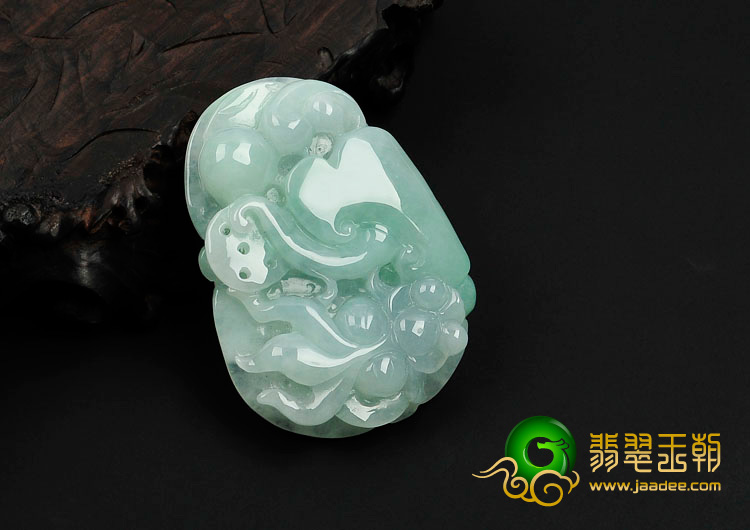 糯冰种晴水缅甸翡翠金玉满堂挂件