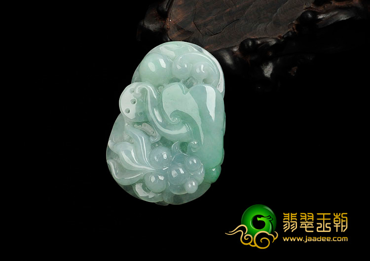 糯冰种晴水缅甸翡翠金玉满堂挂件