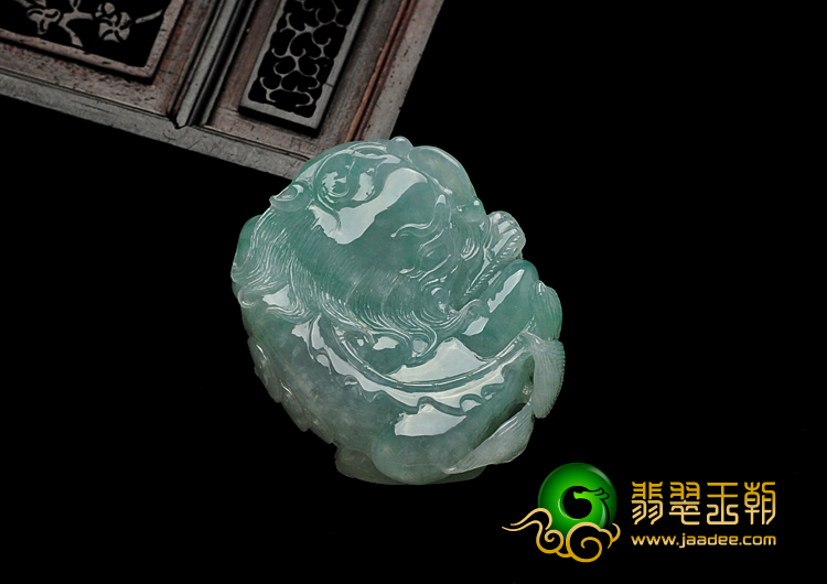 糯冰种晴水缅甸翡翠貔貅挂件