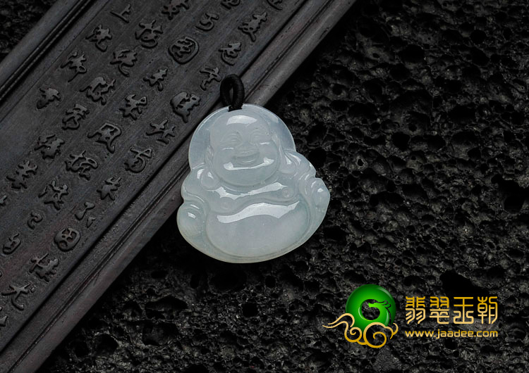 冰种缅甸翡翠玉佛挂件