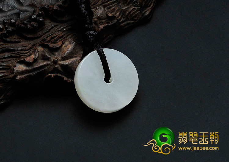 糯冰种缅甸翡翠平安扣挂件