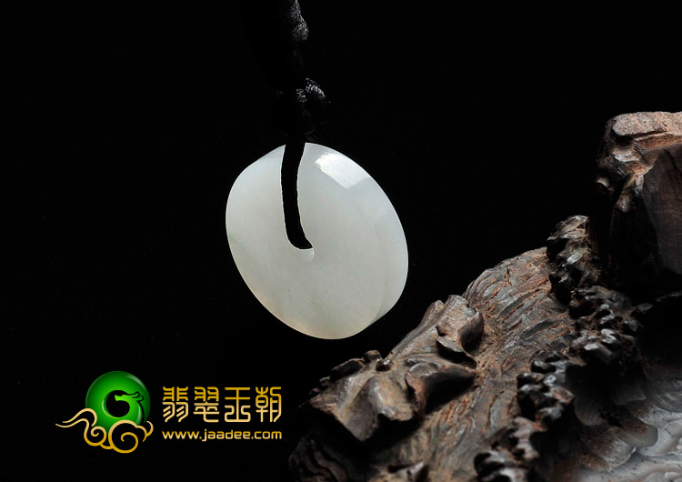 糯冰种缅甸翡翠平安扣挂件