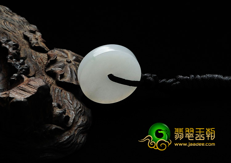 糯冰种缅甸翡翠平安扣挂件