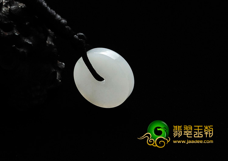 糯冰种缅甸翡翠平安扣挂件