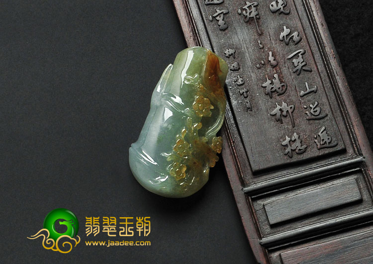 糯冰种晴水褐红翡缅甸翡翠节节高挂件
