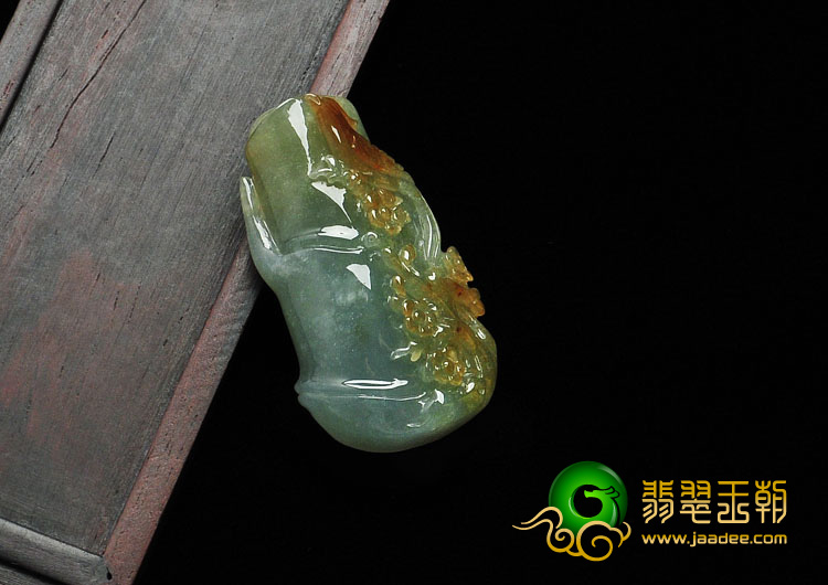 糯冰种晴水褐红翡缅甸翡翠节节高挂件
