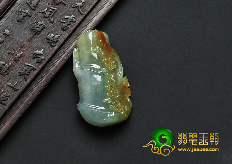 糯冰种晴水褐红翡缅甸翡翠节节高挂件