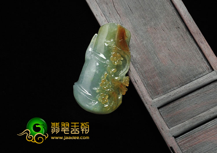 糯冰种晴水褐红翡缅甸翡翠节节高挂件