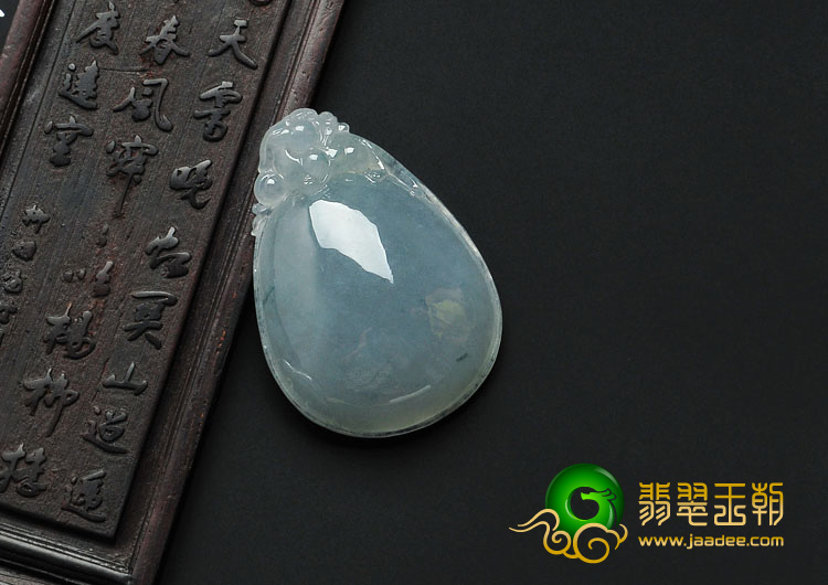糯冰种紫罗兰略飘花缅甸翡翠有求必应挂件