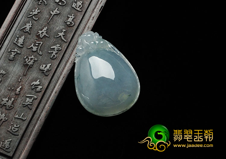 糯冰种紫罗兰略飘花缅甸翡翠有求必应挂件