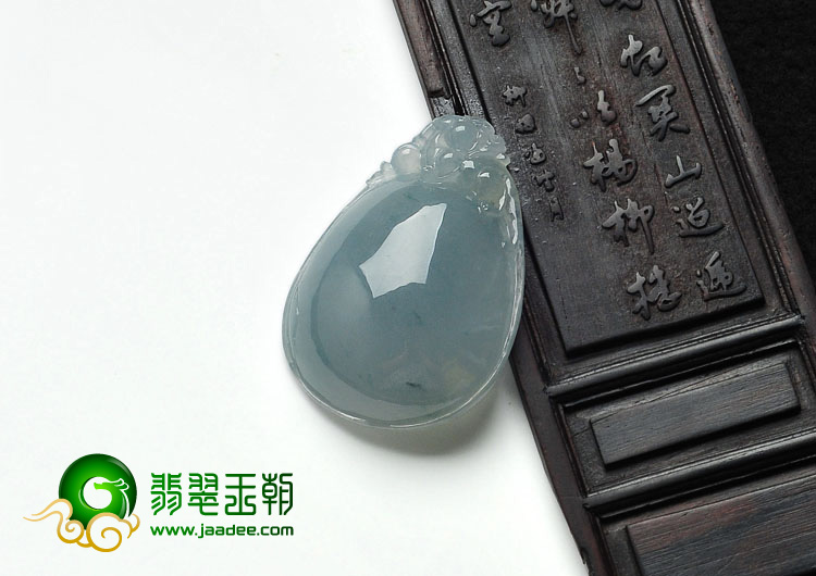 糯冰种紫罗兰略飘花缅甸翡翠有求必应挂件