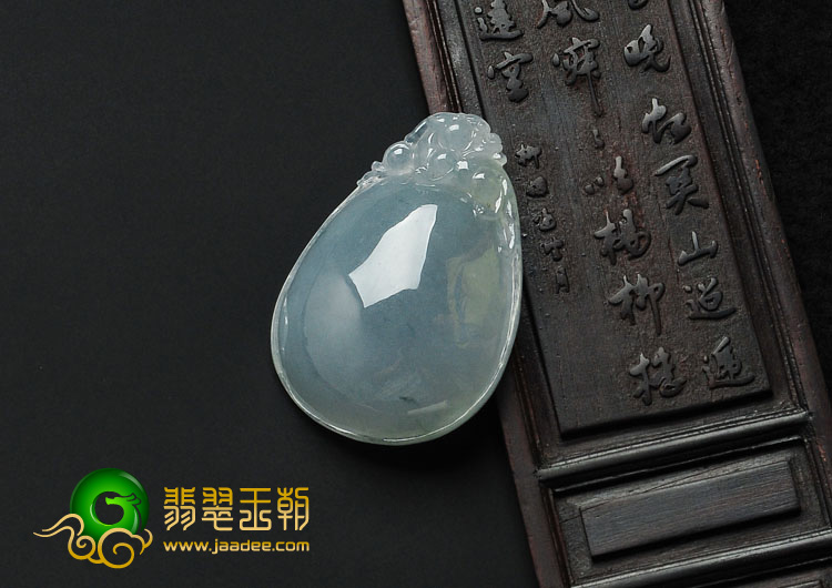 糯冰种紫罗兰略飘花缅甸翡翠有求必应挂件