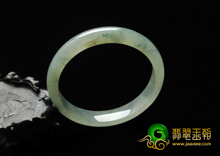 冰种飘花缅甸翡翠手镯（56.6mm）