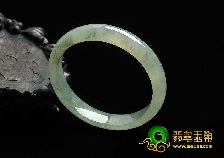 冰种飘花缅甸翡翠手镯（56.6mm）
