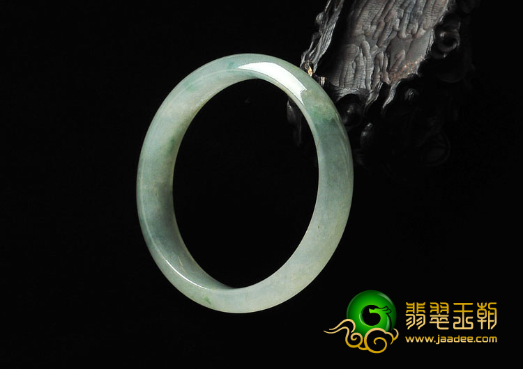 冰种飘花缅甸翡翠手镯（56.6mm）