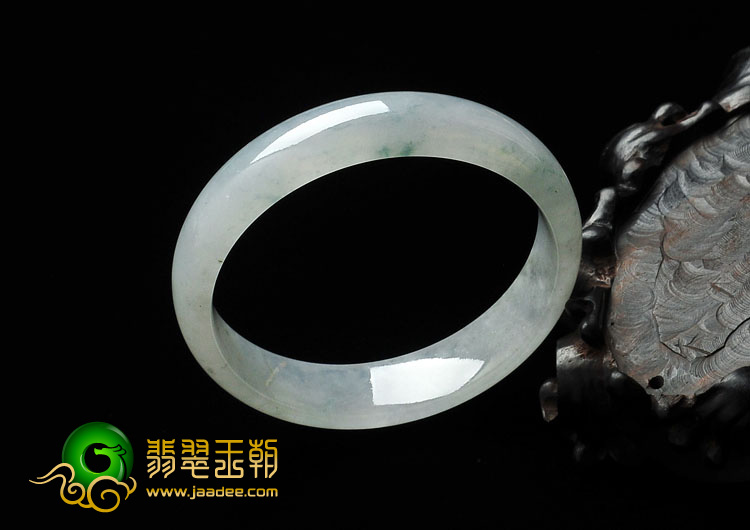 冰种飘花缅甸翡翠手镯（56.4mm）