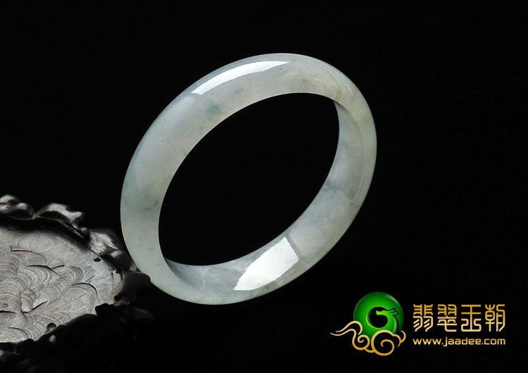 冰种飘花缅甸翡翠手镯（56.4mm）