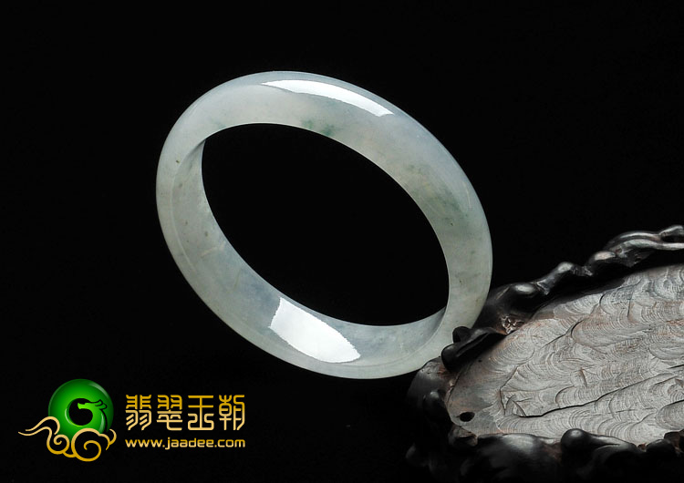 冰种飘花缅甸翡翠手镯（56.4mm）