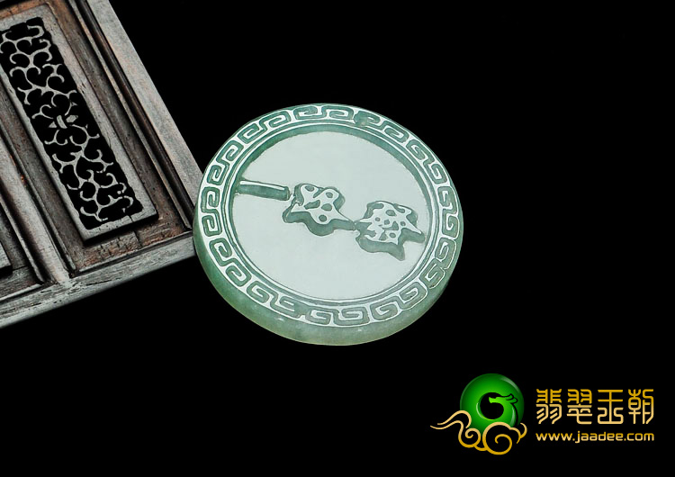 糯冰种晴水缅甸翡翠一路发挂件