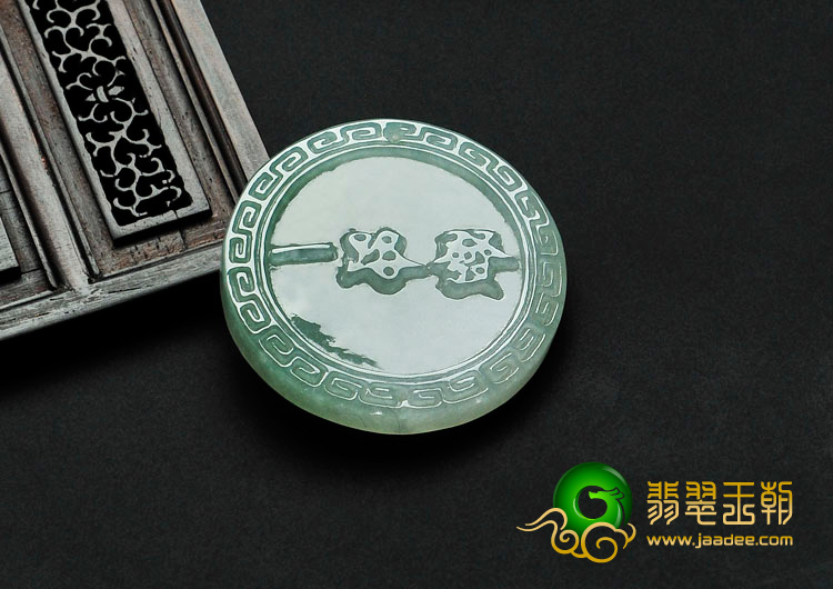 糯冰种晴水缅甸翡翠一路发挂件