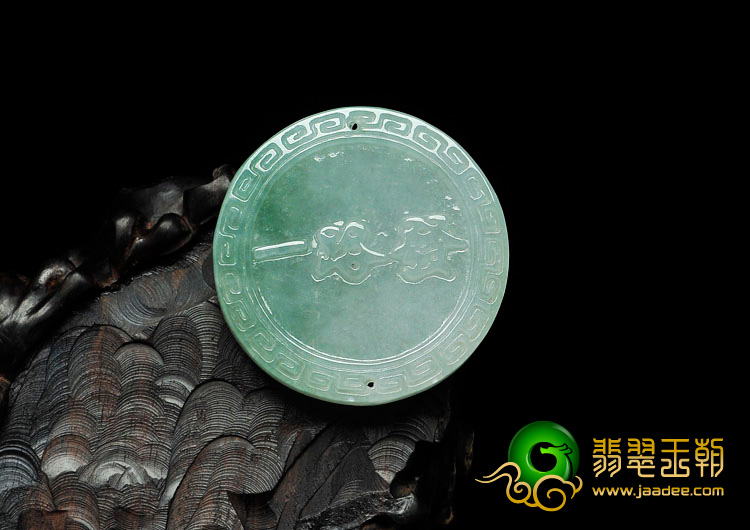 糯冰种晴水缅甸翡翠一路发挂件