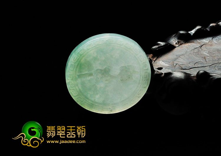糯冰种晴水缅甸翡翠一路发挂件