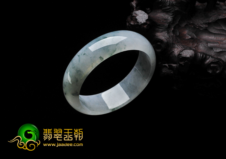 冰种飘花缅甸翡翠手镯（56.5mm）