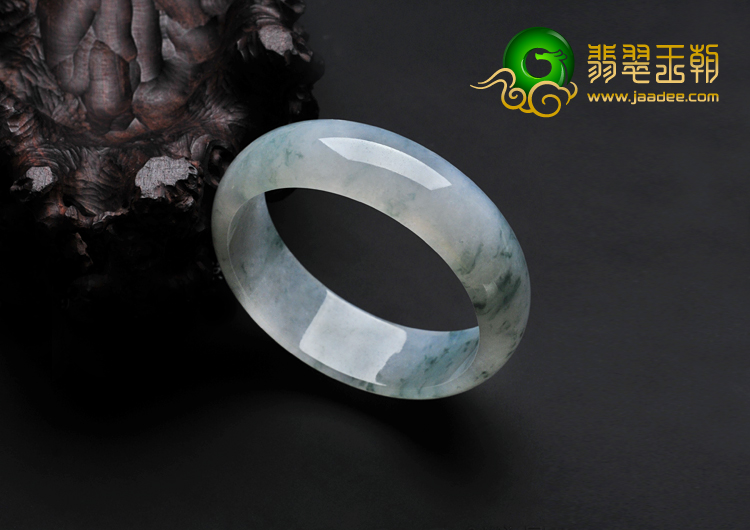 冰种飘花缅甸翡翠手镯（56.5mm）