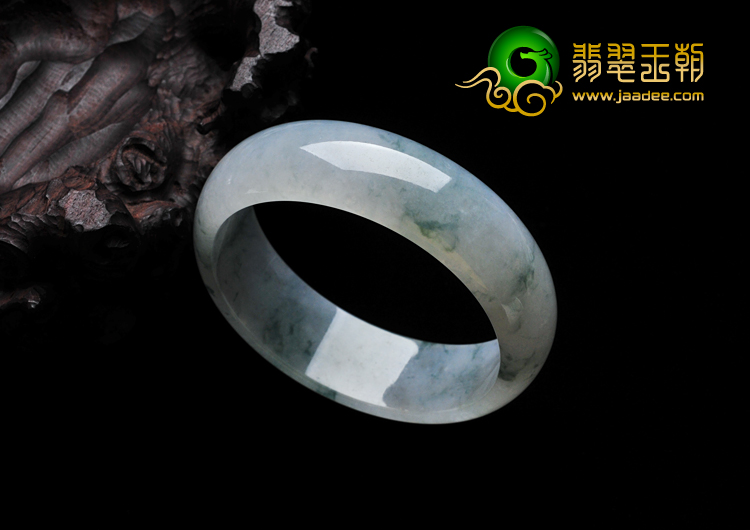 冰种飘花缅甸翡翠手镯（56.5mm）