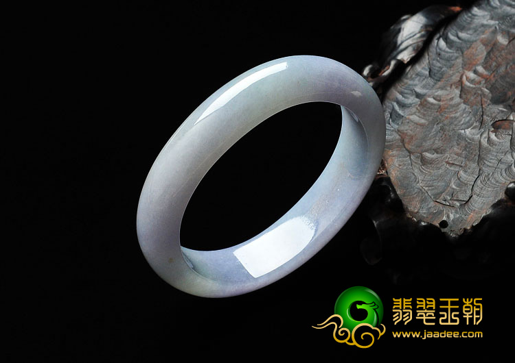 糯冰种紫罗兰缅甸翡翠贵妃镯（57.3mm-46.1mm）