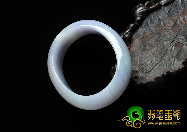 糯冰种紫罗兰缅甸翡翠贵妃镯（57.3mm-46.1mm）