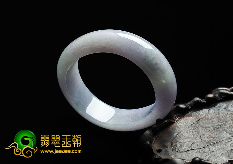 糯冰种紫罗兰缅甸翡翠贵妃镯（57.3mm-46.1mm）