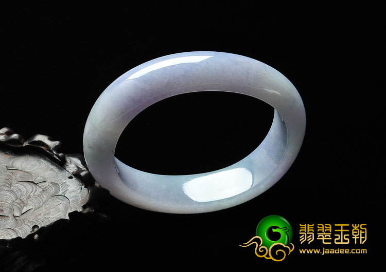 糯冰种紫罗兰缅甸翡翠贵妃镯（57.3mm-46.1mm）