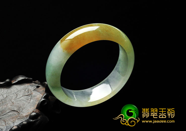 冰种黄翡缅甸翡翠手镯（52.2mm）