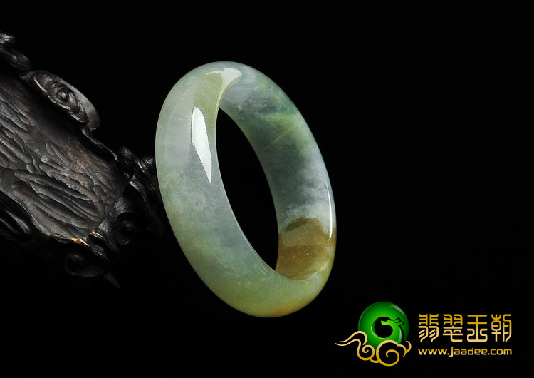 冰种黄翡缅甸翡翠手镯（52.2mm）