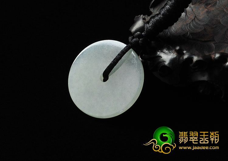 冰种晴水缅甸翡翠平安扣挂件