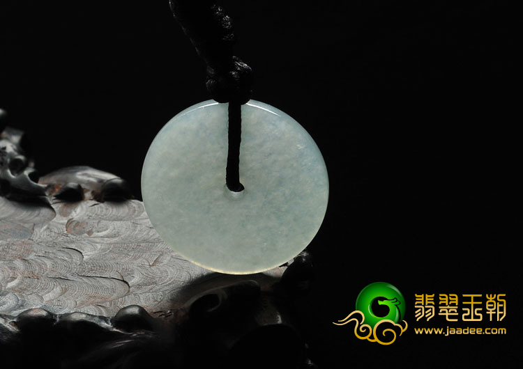 冰种晴水缅甸翡翠平安扣挂件