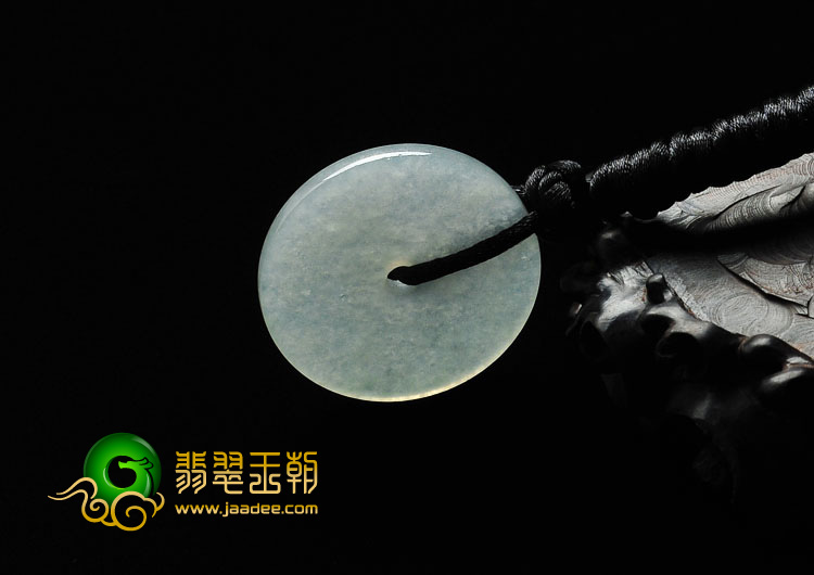 冰种晴水缅甸翡翠平安扣挂件