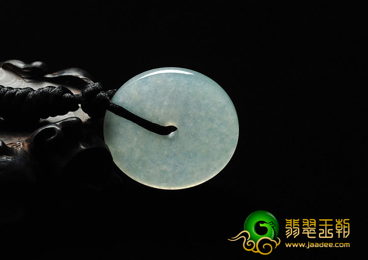 冰种晴水缅甸翡翠平安扣挂件