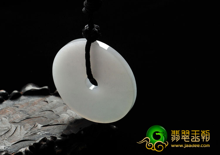 糯冰种晴水缅甸翡翠A货平安扣挂件（一对）
