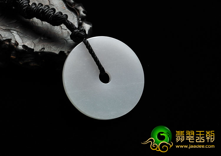 糯冰种晴水缅甸翡翠A货平安扣挂件（一对）