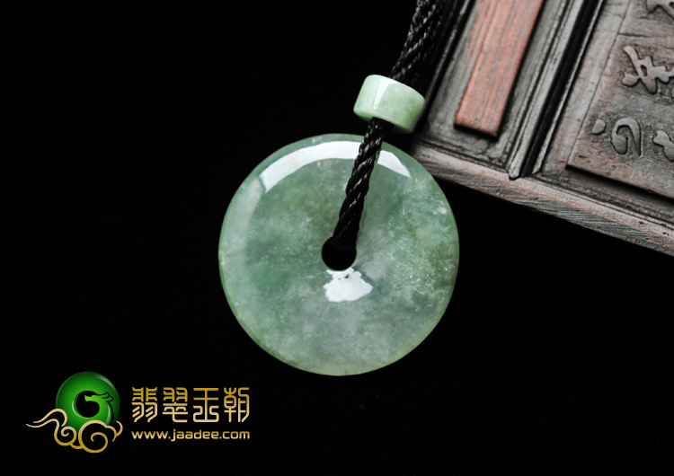 糯冰种晴水缅甸翡翠A货平安扣挂件