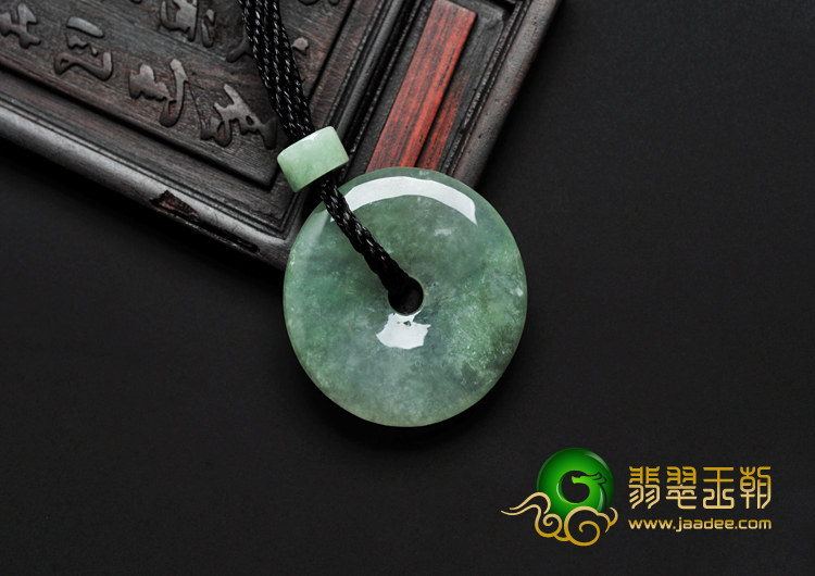 糯冰种晴水缅甸翡翠A货平安扣挂件