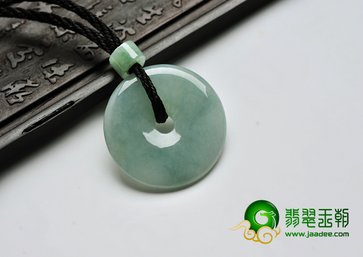 糯冰种晴水缅甸翡翠A货平安扣挂件