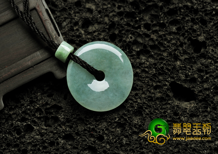 糯冰种晴水缅甸翡翠A货平安扣挂件