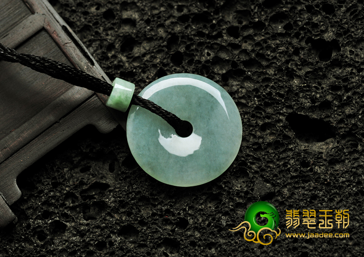 糯冰种晴水缅甸翡翠A货平安扣挂件