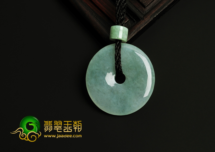 糯冰种晴水缅甸翡翠A货平安扣挂件
